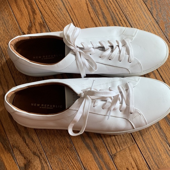 New Republic by Mark Monairy white sneakers. Very gently used. Great condition. - Picture 5 of 5